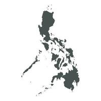 Philippines vector map. Black icon on white background.