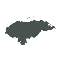 Honduras vector map. Black icon on white background.