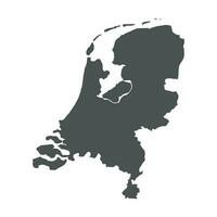 Netherlands vector map. Black icon on white background.