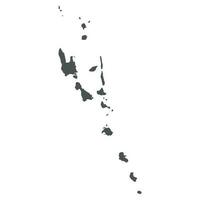 Vanuatu vector map. Black icon on white background.