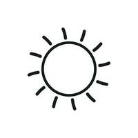 Sun icon vector illustration. Sun with ray symbol.