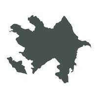 Azerbaijan vector map. Black icon on white background.