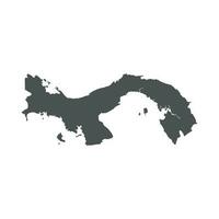 Panamá vector mapa. negro icono en blanco antecedentes.