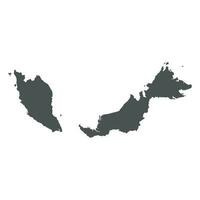 Malaysia vector map. Black icon on white background.
