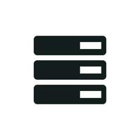 Database, server vector icon. Storage vector illustration.