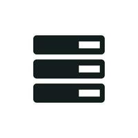 Database, server vector icon. Storage vector illustration.