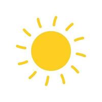 Sun icon vector illustration. Sun with ray symbol.