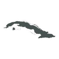 Cuba vector map. Black icon on white background.