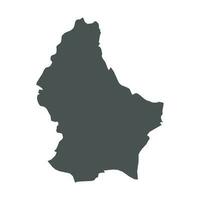 Luxembourg vector map. Black icon on white background.