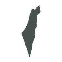 Israel vector mapa. negro icono en blanco antecedentes.