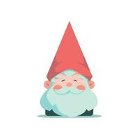 christmas gnome in flat style isolated on background vector