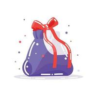 christmas gift bags in flat style isolated on background vector