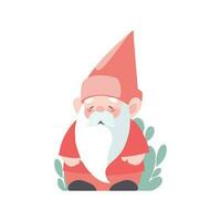 christmas gnome in flat style isolated on background vector