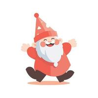 christmas gnome in flat style isolated on background vector