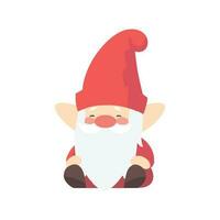 christmas gnome in flat style isolated on background vector