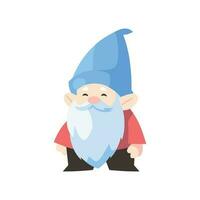 christmas gnome in flat style isolated on background vector