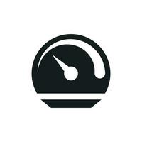 Dashboard vector icon. Level meter speed vector illustration.