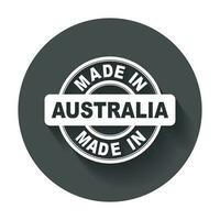 Made in Australia. Vector emblem flat