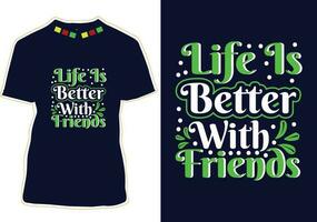 Friendship Day T-shirt Design vector