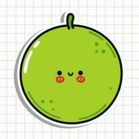 Cute Peas sticker character. Vector hand drawn cartoon kawaii character illustration icon. Fun Peas sticker character concept