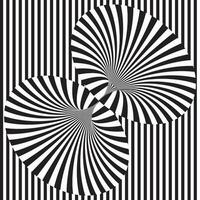 abstract background with a black and white optical illusion design vector