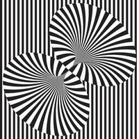 abstract background with a black and white optical illusion design vector