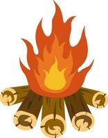 bonfire or campfire vector