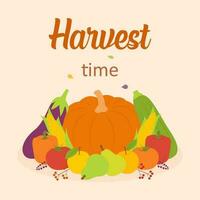 Autumn Harvest time background vector