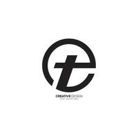 Rounded letter ET creative circle shapes alphabet monogram logo. ET logo. TE logo vector