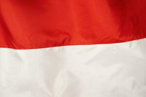 The Indonesian wavy flag texture background photo