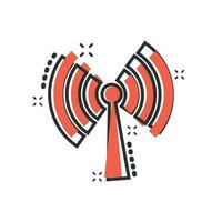 icono de internet wifi en estilo cómico. pictograma de ilustración de dibujos animados de vector de tecnología inalámbrica wi-fi. efecto de salpicadura del concepto de negocio wifi de red.