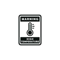 High temperature caution warning symbol design vector