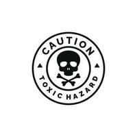 Toxic hazard caution warning symbol design vector