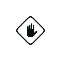 Do not enter caution warning symbol design vector