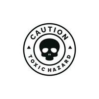 Toxic hazard caution warning symbol design vector