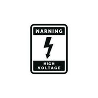High voltage caution warning symbol design vector