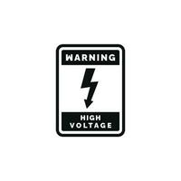 High voltage caution warning symbol design vector