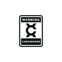 Carcinogen caution warning symbol design vector