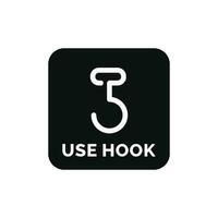 Use hooks packaging mark icon symbol vector