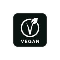 Vegan packaging mark icon symbol vector