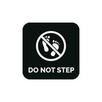 Do not step packaging mark icon symbol vector