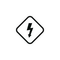 High voltage caution warning symbol design vector