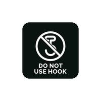 Do not use hooks packaging mark icon symbol vector