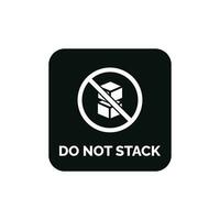 Do not stack packaging mark icon symbol vector