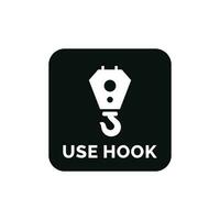 Use hooks packaging mark icon symbol vector