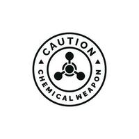 Chemical weapon caution warning symbol design vector