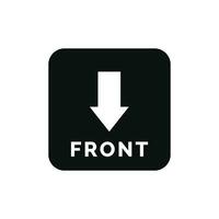 Front packaging mark icon symbol vector