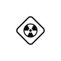 Radiation area caution warning symbol design vector