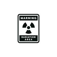 Radiation area caution warning symbol design vector