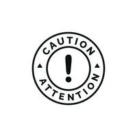 Attention warning exclamation symbol design vector